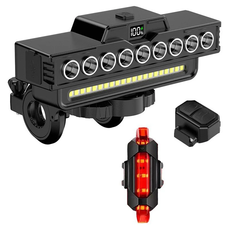 RTENTE-9 LED Bicycle Front Rear Light Rechargeable Mountain Bike Horn Light For Night Riding Safety Cycling Accessories
RTENTE-9 LED Bicycle Front Rear Light Rechargeable Mountain Bike Horn Light For Night Riding Safety Cycling Accessories
