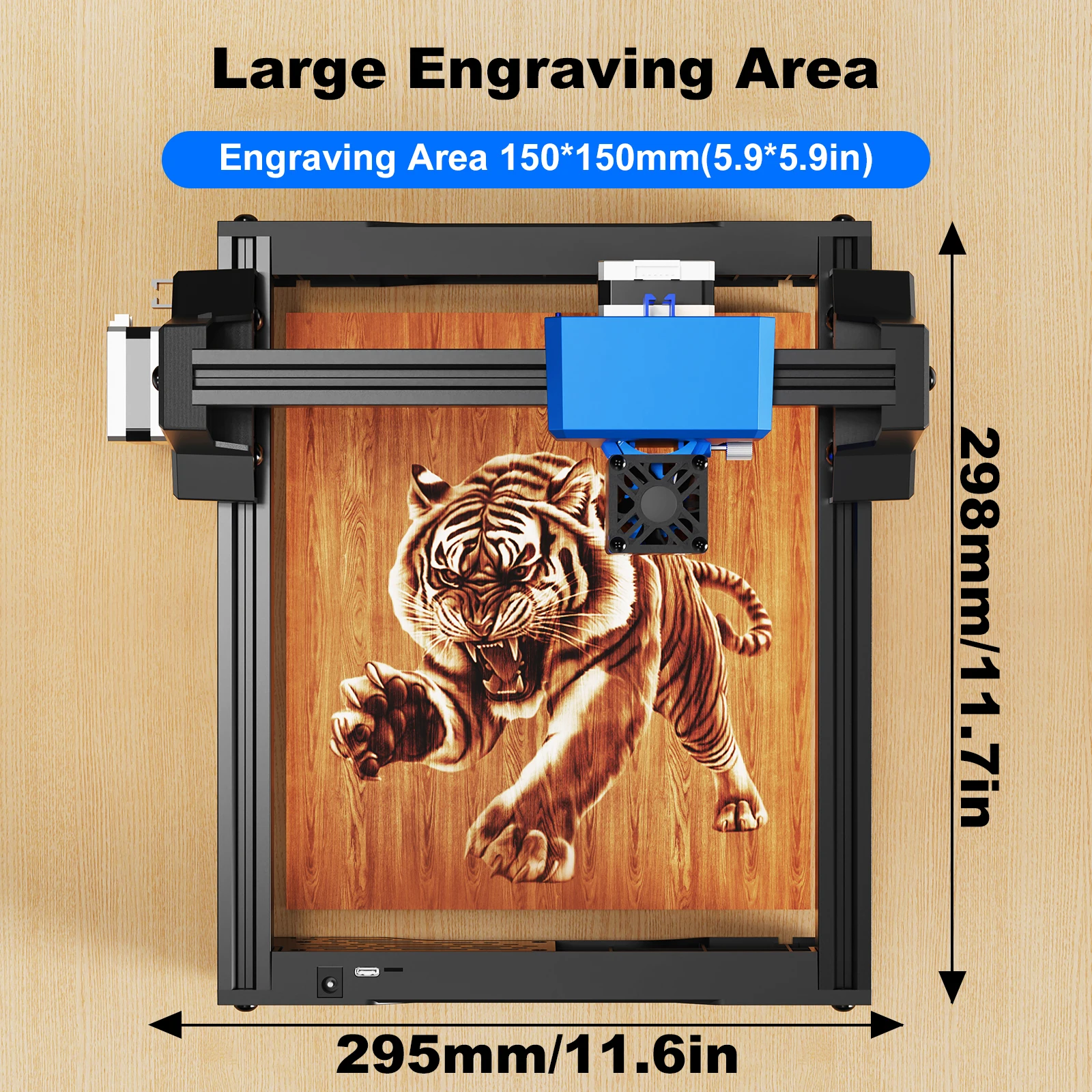 Laservii L1 Mini 3W Laser Engraver Bluetooth Connection for Wood Leather DIY Puppy Tag Gift Making CNC Wood Tools 150x150mm
Laservii L1 Mini 3W Laser Engraver Bluetooth Connection for Wood Leather DIY Puppy Tag Gift Making CNC Wood Tools 150x150mm