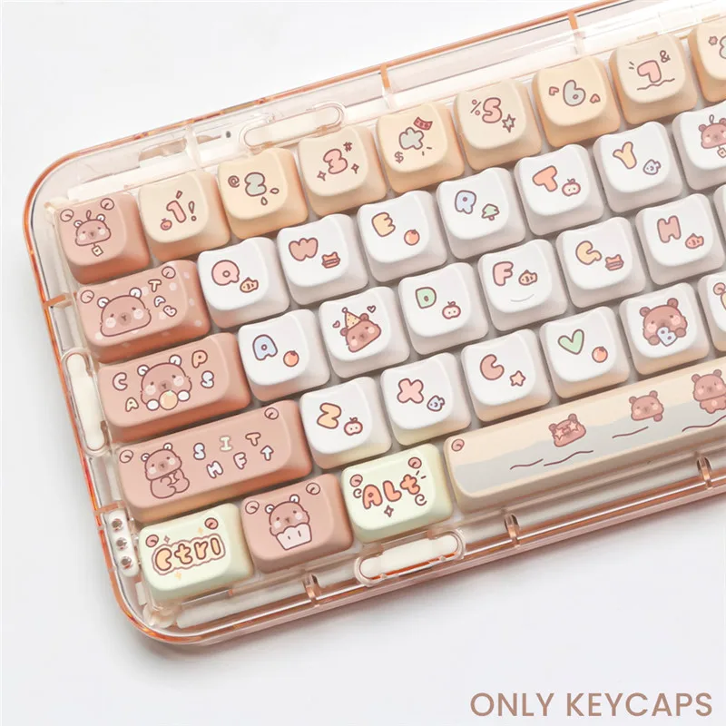 Cute Cartoon Bear Theme Keycap 134 Keys MAO Height PBT Dye Sublimation Key Caps for 61/84/75/104 Keys Mechanical Keyboard
Cute Cartoon Bear Theme Keycap 134 Keys MAO Height PBT Dye Sublimation Key Caps for 61/84/75/104 Keys Mechanical Keyboard