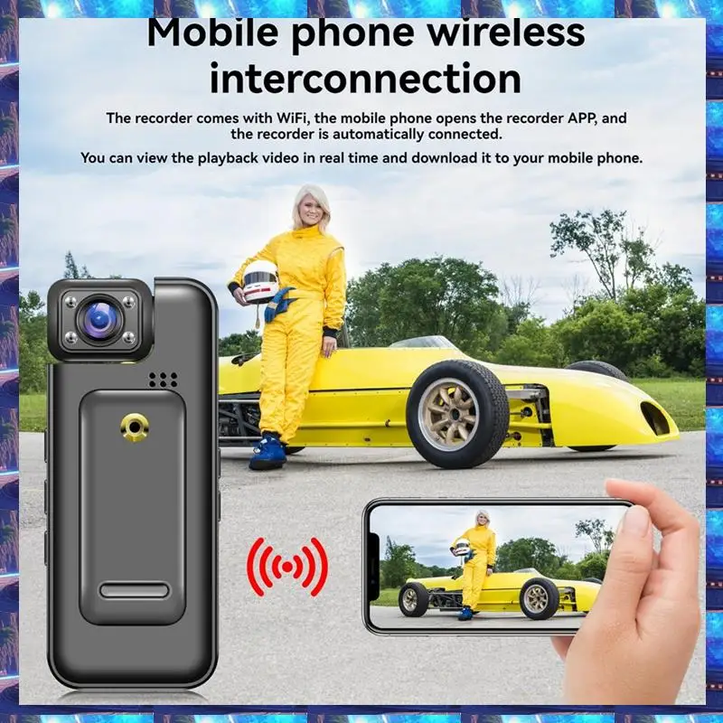 Wifi Mini Camera 4K HD Digital Video Recorder 180° Rotatable Lens Portable Action Camera Recorder 64G
Wifi Mini Camera 4K HD Digital Video Recorder 180° Rotatable Lens Portable Action Camera Recorder 64G