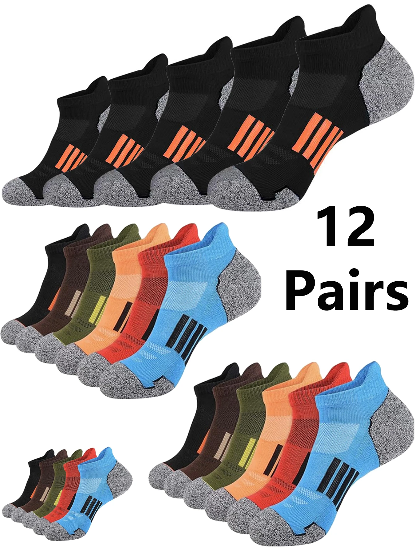 12 Pairs Unisex Knit Boat Socks Low Cut Breathable Skin-friendly Casual Sports Socks for Men & Women
12 Pairs Unisex Knit Boat Socks Low Cut Breathable Skin-friendly Casual Sports Socks for Men & Women