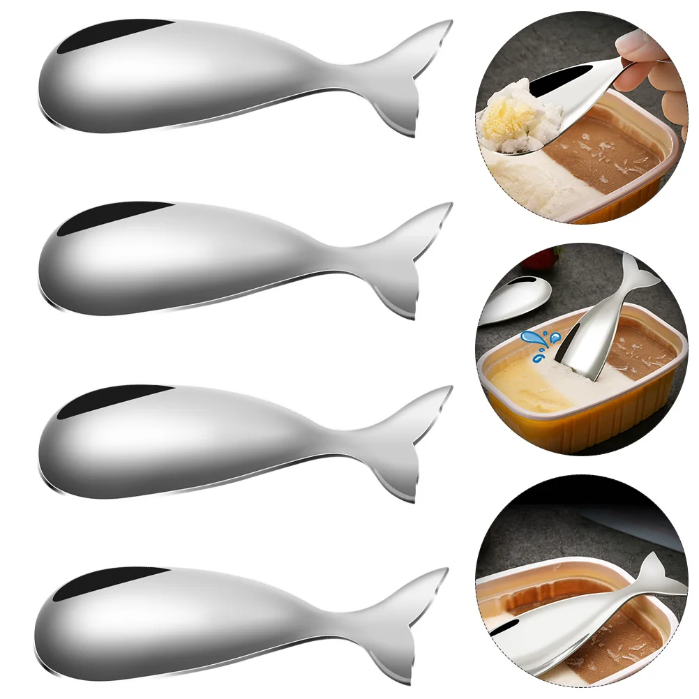 4 pcs Stainless Steel Ice Cream Scoop Whale Shape Spoons Smooth Polishing Harmless Premium Material Household Fruit Watermelon
4 pcs Stainless Steel Ice Cream Scoop Whale Shape Spoons Smooth Polishing Harmless Premium Material Household Fruit Watermelon