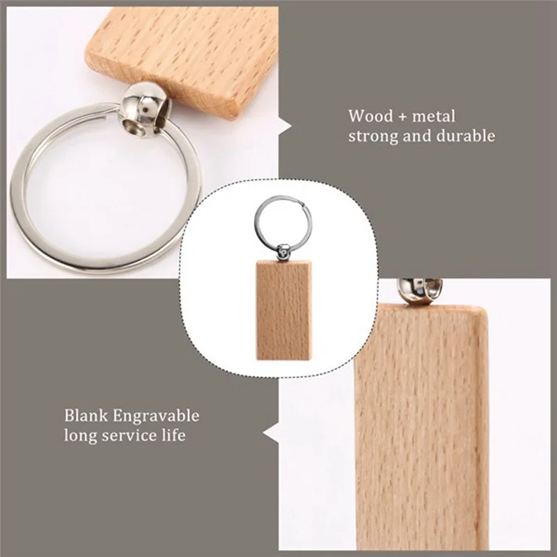 A32P_70PCS Wood Keychain Blanks, Unfinished Round Wood Key Tag, Wood Engraving Blanks Key Chain for DIY Crafts-Rectangle 
A32P_70PCS Wood Keychain Blanks, Unfinished Round Wood Key Tag, Wood Engraving Blanks Key Chain for DIY Crafts-Rectangle