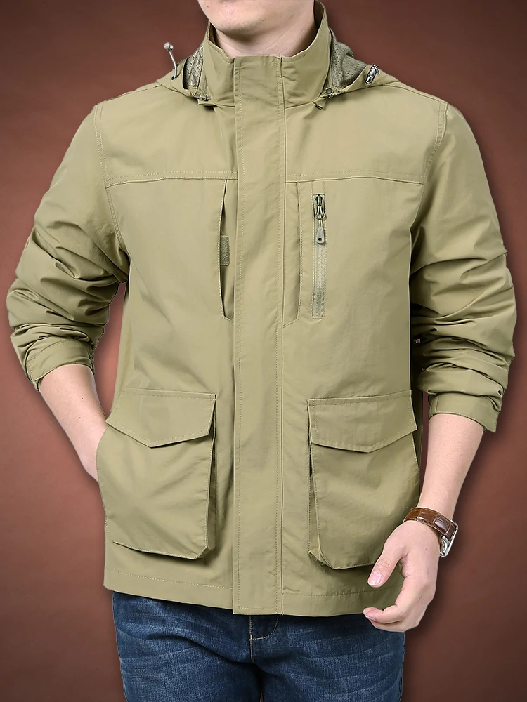 Loose Men's Spring Autumn Jaet Outerwear Large Size Outdoor Qui Dry Multi ket Workwear Trendy Men's Top
Loose Men's Spring Autumn Jaet Outerwear Large Size Outdoor Qui Dry Multi ket Workwear Trendy Men's Top