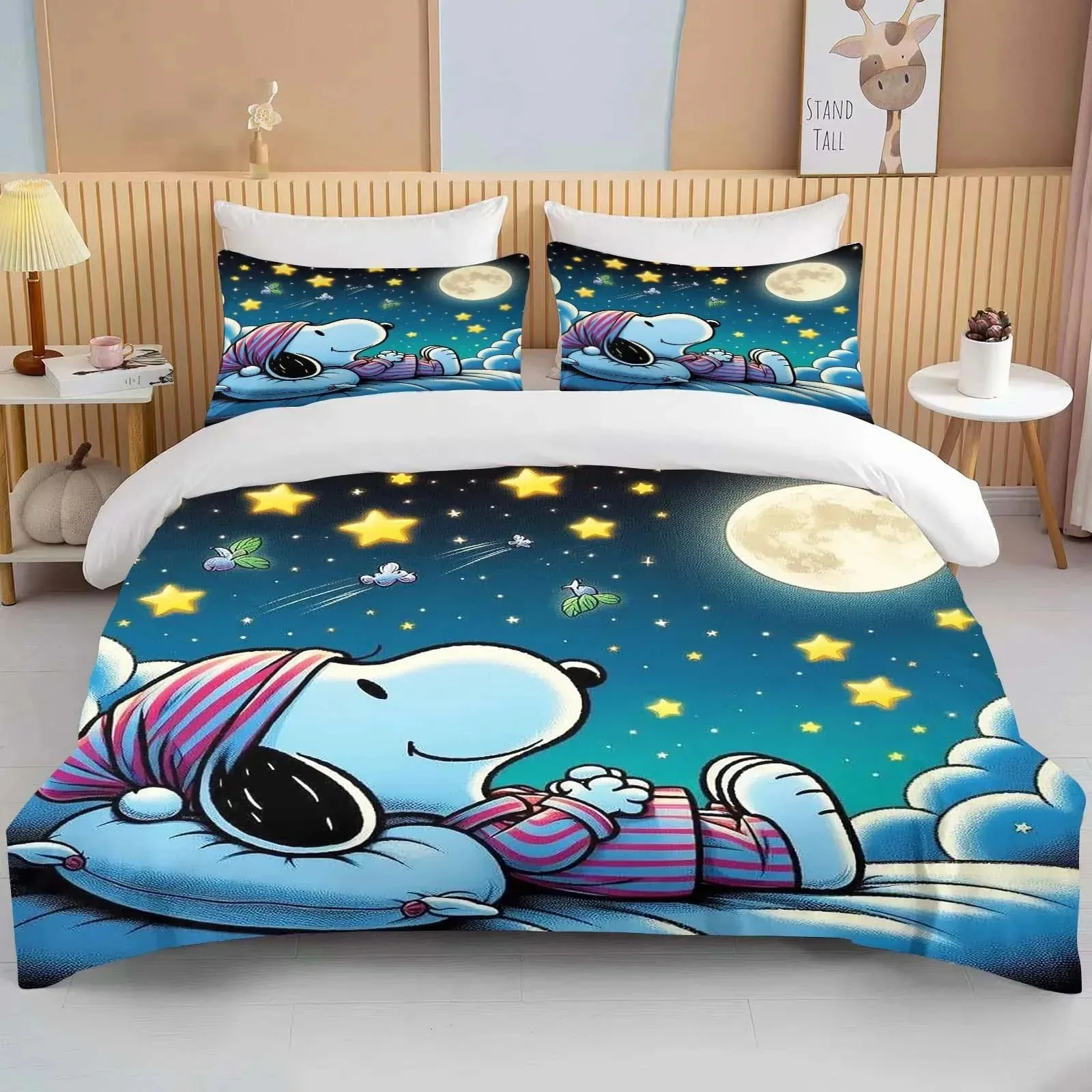 Snoopy Cute Dog Cartoon All Season Duvet Cover Comforter Bedding sets Soft Quilt Cover and Pillowcases Single/Double/Queen/King
Snoopy Cute Dog Cartoon All Season Duvet Cover Comforter Bedding sets Soft Quilt Cover and Pillowcases Single/Double/Queen/King