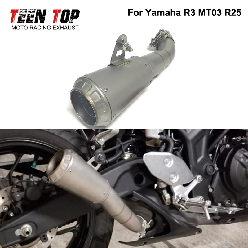 Slip-on Exhaust For Yamaha R3 MT03 MT-03 R25 Exhaust Muffler 51mm Modified Motorcycle Exhaust Pipe Racing Escape Moto Tailpipe
Slip-on Exhaust For Yamaha R3 MT03 MT-03 R25 Exhaust Muffler 51mm Modified Motorcycle Exhaust Pipe Racing Escape Moto Tailpipe