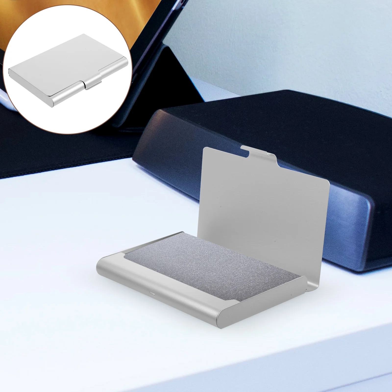 Aluminium Business Business Card Holder Holder Large Capacity Desktop Organizer Portable Office Supplies Storage Box
Aluminium Business Business Card Holder Holder Large Capacity Desktop Organizer Portable Office Supplies Storage Box
