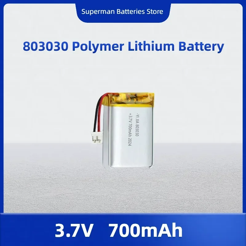 803030 700mAh 2.59Wh High Quality 3.7V Rechargeable Batteries Lithium Polymer Battery for wireless power bank 802535
803030 700mAh 2.59Wh High Quality 3.7V Rechargeable Batteries Lithium Polymer Battery for wireless power bank 802535