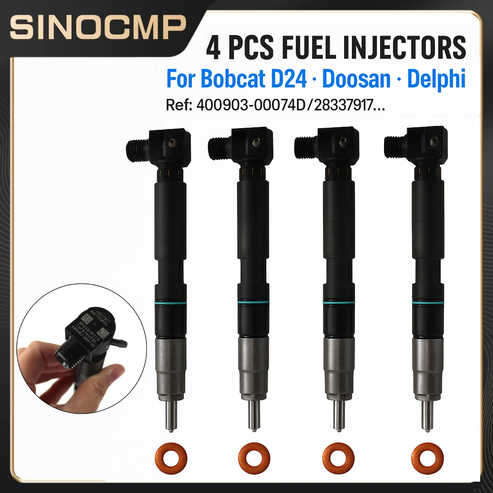 4PCS Fuel Injectors 7275454 28337917 for Bobcat D24 400903-00074D for Doosan Delphi Diesel Engine Parts High Quality
4PCS Fuel Injectors 7275454 28337917 for Bobcat D24 400903-00074D for Doosan Delphi Diesel Engine Parts High Quality