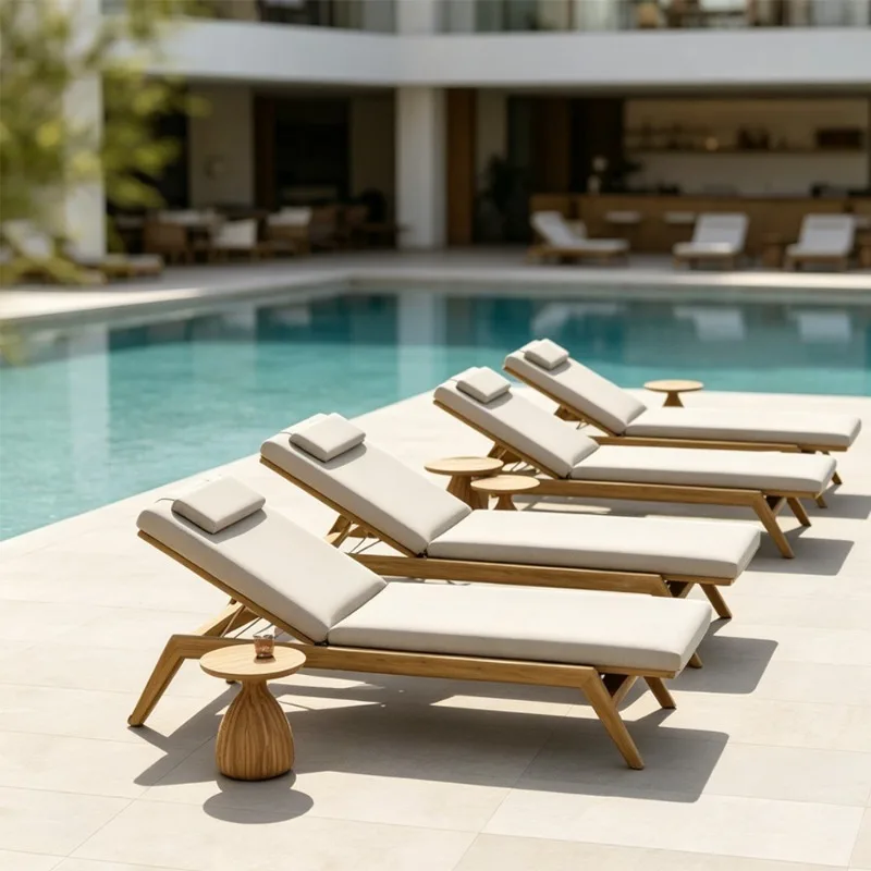 Sun Lounger with Teak Frame for Hotel Patio Pool Fast Factory Direct Commercial Grade
Sun Lounger with Teak Frame for Hotel Patio Pool Fast Factory Direct Commercial Grade