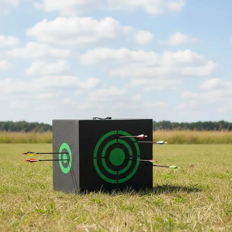 Arrow Shooting Block 16"x18" For Backyard Training Target Practice Field Exercise, High Visibility Easy Extraction Portable Handle Design Black Polyethylene Foam Accessory
Arrow Shooting Block 16"x18" For Backyard Training Target Practice Field Exercise, High Visibility Easy Extraction Portable Handle Design Black Polyethylene Foam Accessory