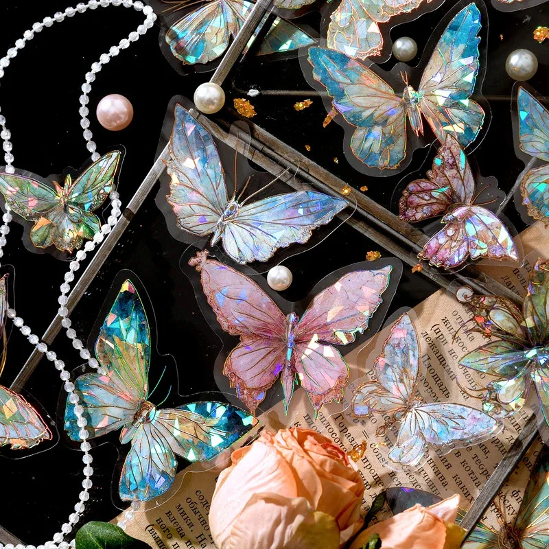 20 pcs/bag Aesthetic Laser Butterflies Stickers Beautiful Shining Label for Scrapbooking Journaling Card Phone Decor
20 pcs/bag Aesthetic Laser Butterflies Stickers Beautiful Shining Label for Scrapbooking Journaling Card Phone Decor