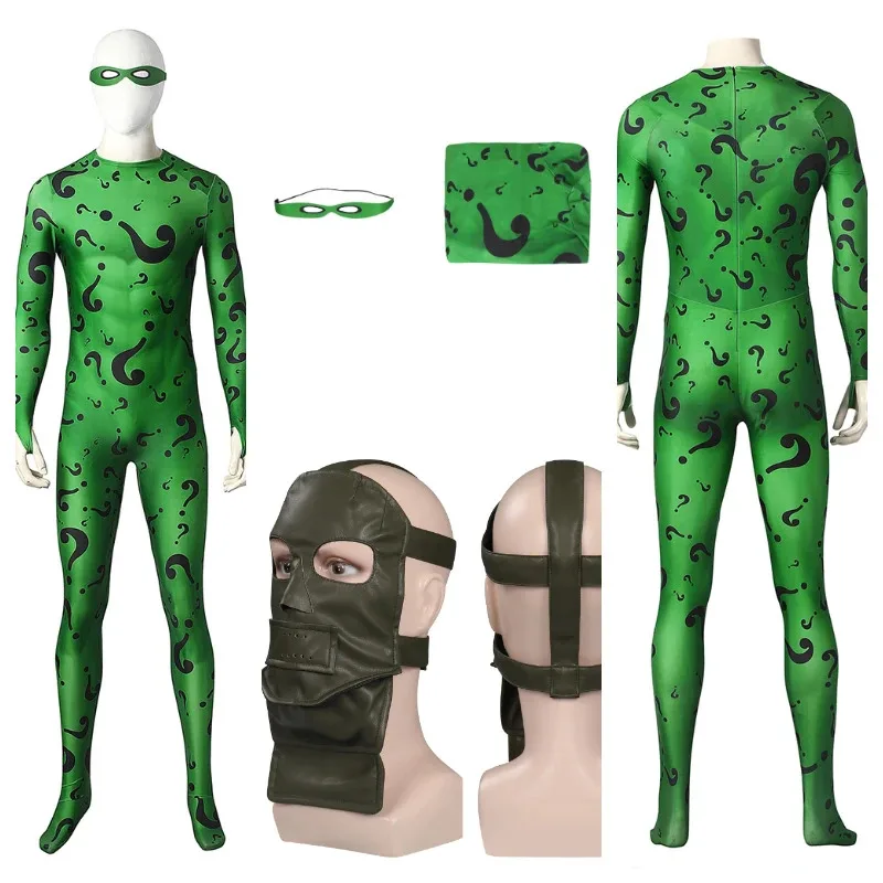 Riddler Cosplay Costume Adult Men TV Fantasy Jumpsuit Mask Headgear Outfits Halloween Carnival Party Disguise Suit
Riddler Cosplay Costume Adult Men TV Fantasy Jumpsuit Mask Headgear Outfits Halloween Carnival Party Disguise Suit