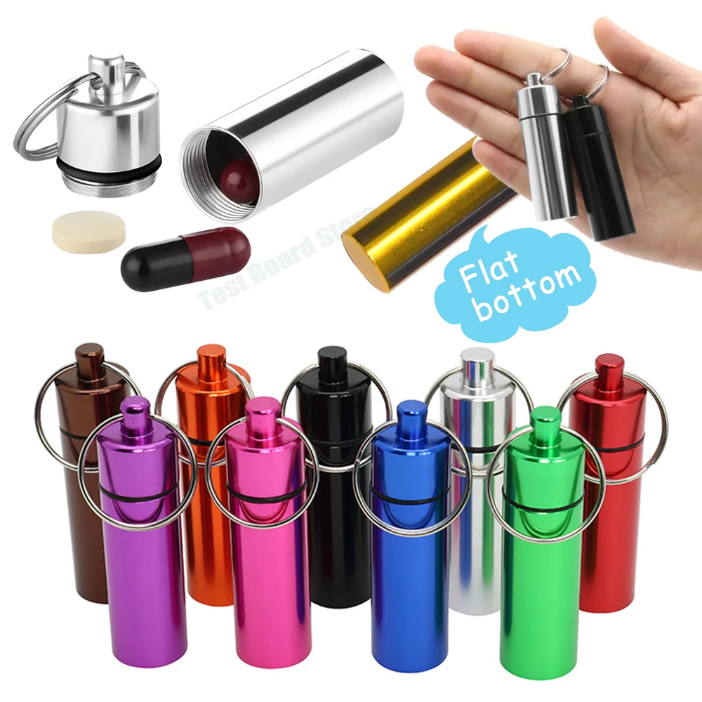 1Pce Color Outdoor Waterproof Aluminum Alloy Mini Pill Bottle Keychain Portable Pill Storage Container
1Pce Color Outdoor Waterproof Aluminum Alloy Mini Pill Bottle Keychain Portable Pill Storage Container