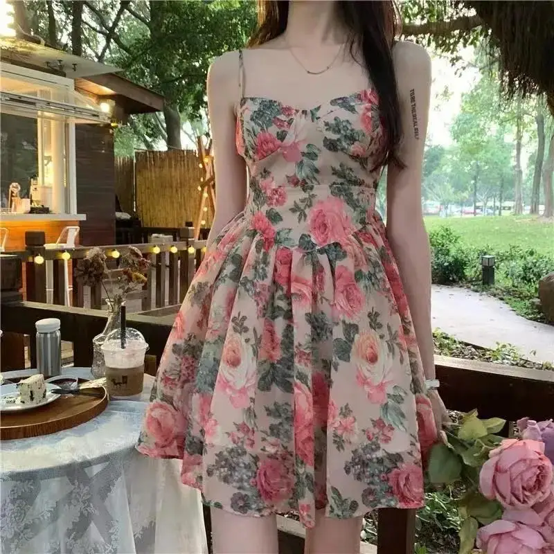 Elegant High-waisted Slimming Floral Dress for Women Spring Summer French Style Petite Mini Dress A- Line Sleeveless Vestidos
Elegant High-waisted Slimming Floral Dress for Women Spring Summer French Style Petite Mini Dress A- Line Sleeveless Vestidos