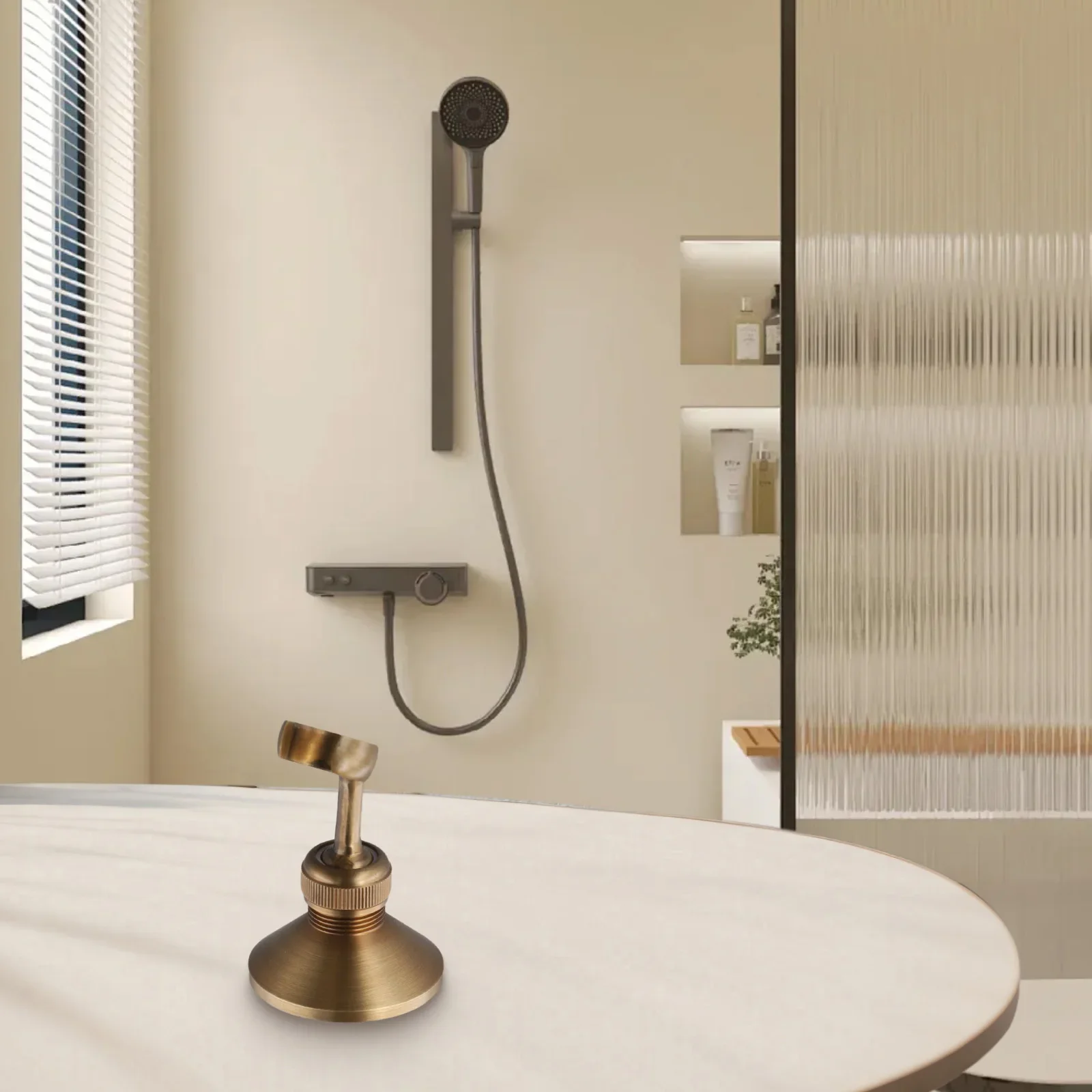 Compact Shower Holder Adjustable Height Holder Hotel Bathroom High-quality Copper Material Secure And Reliable
Compact Shower Holder Adjustable Height Holder Hotel Bathroom High-quality Copper Material Secure And Reliable