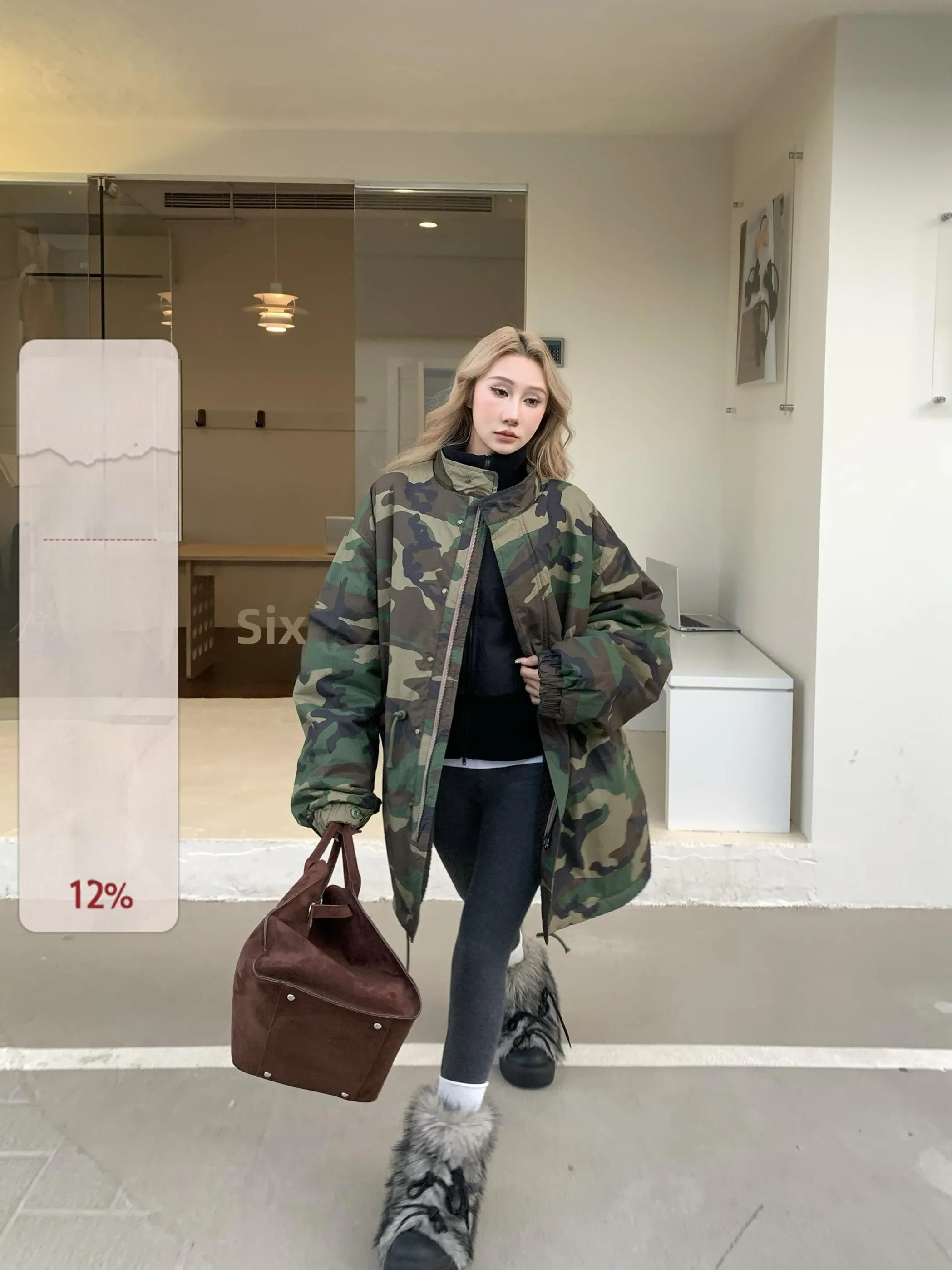 ZHL Studio зимняя винтажная камуфляжная хлопковая куртка средней длины, теплое пальто на подкладке, уличная верхняя одежда, пальто
ZHL Studio зимняя винтажная камуфляжная хлопковая куртка средней длины, теплое пальто на подкладке, уличная верхняя одежда, пальто