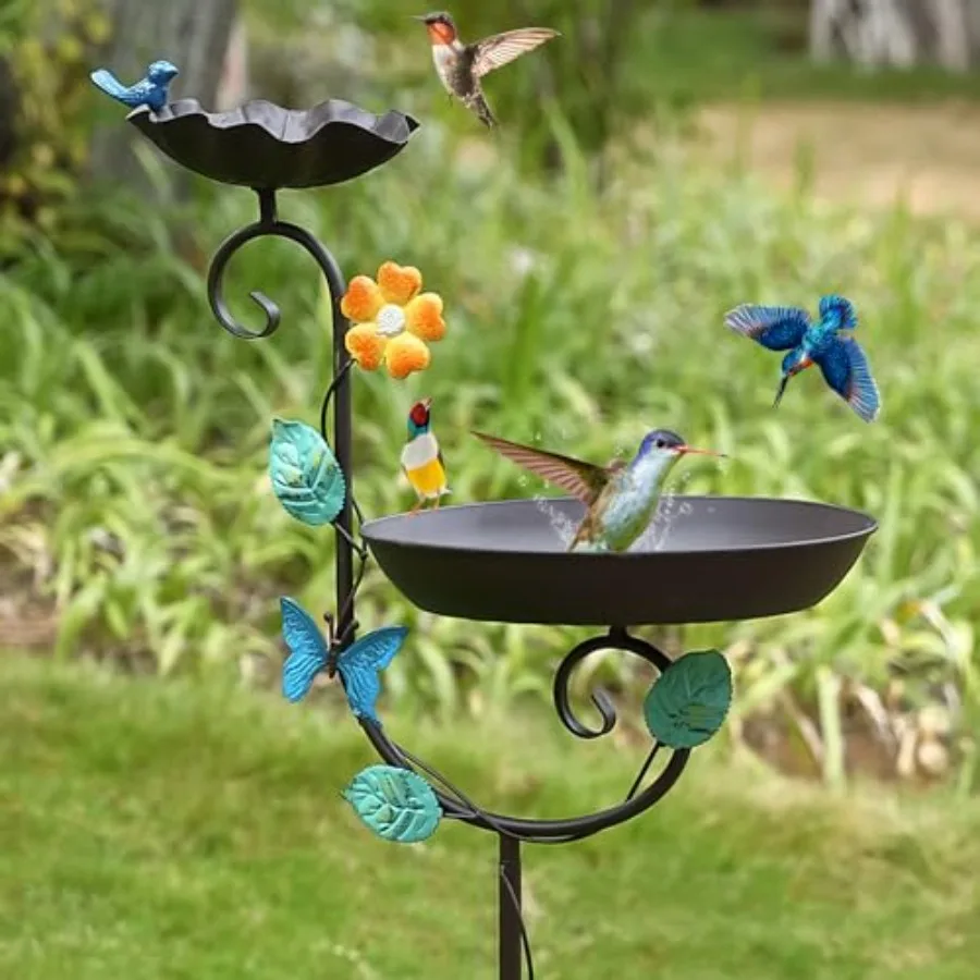 Free Standing Bird Baths for Outdoors 58" H Decorative Bird Bath Feeder Combo with Metal Stake Upgraded 5 Spikes Detachable Ant
Free Standing Bird Baths for Outdoors 58" H Decorative Bird Bath Feeder Combo with Metal Stake Upgraded 5 Spikes Detachable Ant