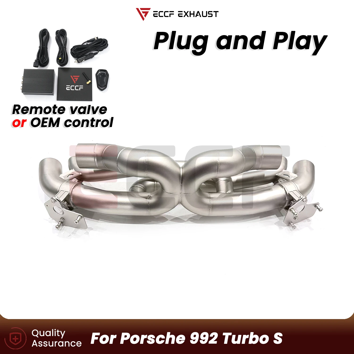 For Porsche 992 Turbo S AK style design Stainless steel Exhaust OEM Valve System Plug and Play Performance Upgrade
For Porsche 992 Turbo S AK style design Stainless steel Exhaust OEM Valve System Plug and Play Performance Upgrade