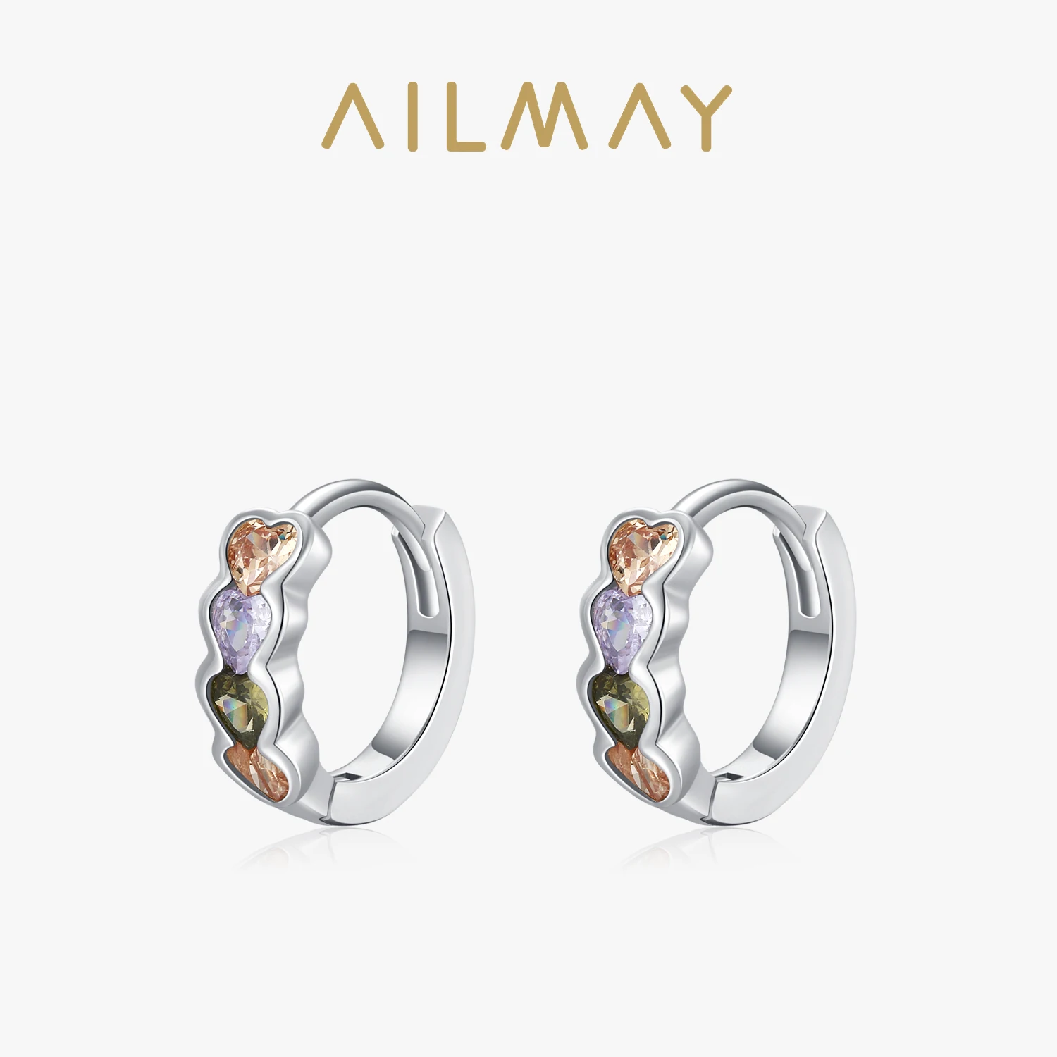 Ailmay 925 Sterling Silver Love Heart Earrings For Women Cute Colored Zircon Romantic Wedding Jewelry
Ailmay 925 Sterling Silver Love Heart Earrings For Women Cute Colored Zircon Romantic Wedding Jewelry
