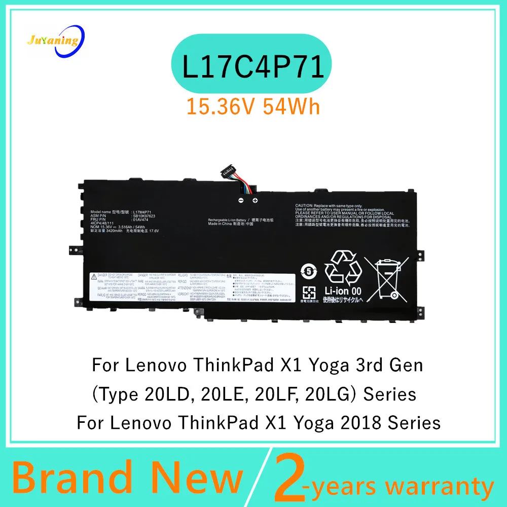 L17C4P71 Laptop battery For Lenovo ThinkPad X1 Yoga 3rd Gen 2018 Series L17M4P73 L17M4P71 01AV474 01AV475 01AV499
L17C4P71 Laptop battery For Lenovo ThinkPad X1 Yoga 3rd Gen 2018 Series L17M4P73 L17M4P71 01AV474 01AV475 01AV499