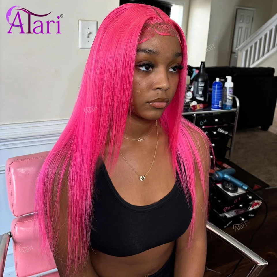 Hot Pink Transparent 13x6 13x4 Lace Frontal Human Hair Wigs 613 Colored Lace Front Straight Brazilian Wig Pre Plucked for Women
Hot Pink Transparent 13x6 13x4 Lace Frontal Human Hair Wigs 613 Colored Lace Front Straight Brazilian Wig Pre Plucked for Women