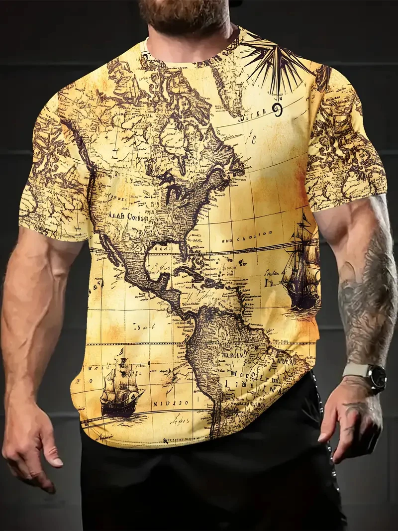 3D Printed Vintage Nautical Graphic T-Shirt For Men Personality Tees Summer Casual Oversized Round Neck T Shirts Short Sleeves
3D Printed Vintage Nautical Graphic T-Shirt For Men Personality Tees Summer Casual Oversized Round Neck T Shirts Short Sleeves