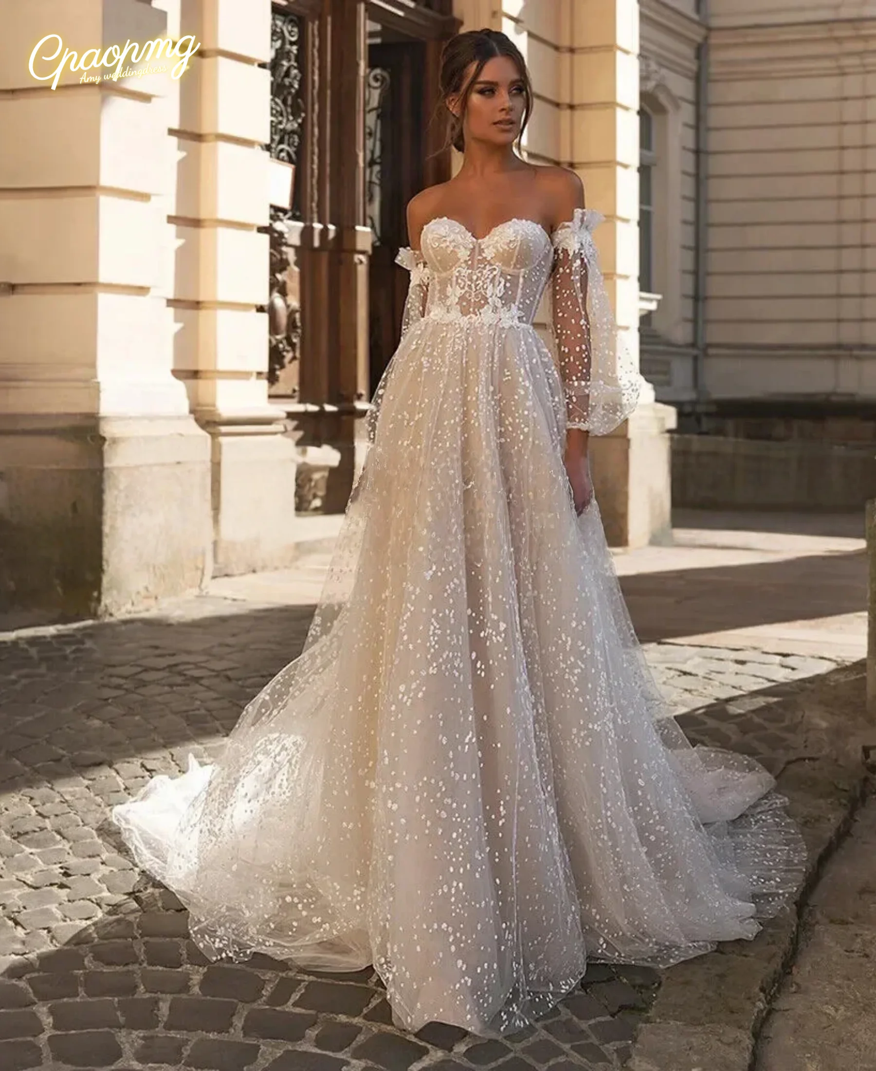 Customized Elegant Sweetheart Off The Shoulder Prom Dresses Illusion A-Line Strapless Formal Banquet Evening Party Gowns
Customized Elegant Sweetheart Off The Shoulder Prom Dresses Illusion A-Line Strapless Formal Banquet Evening Party Gowns