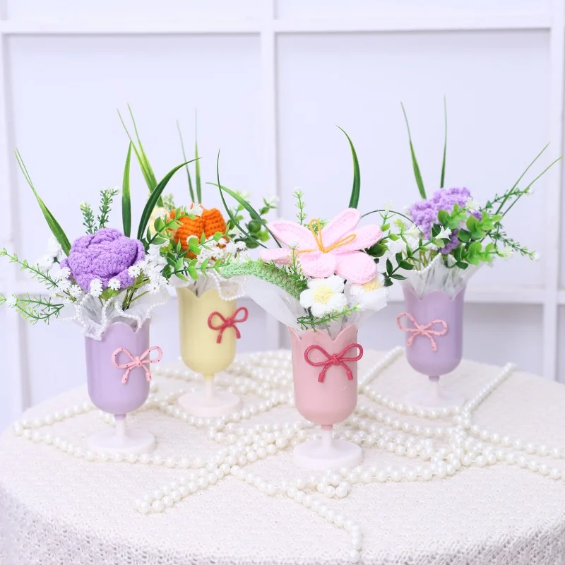 Вязаные крючком розы ручной работы, цветы тюльпана, ваза, мягкие растения, готовый тканый букет, домашний декор для рабочего стола, рождественские подарки на выпускной
Вязаные крючком розы ручной работы, цветы тюльпана, ваза, мягкие растения, готовый тканый букет, домашний декор для рабочего стола, рождественские подарки на выпускной