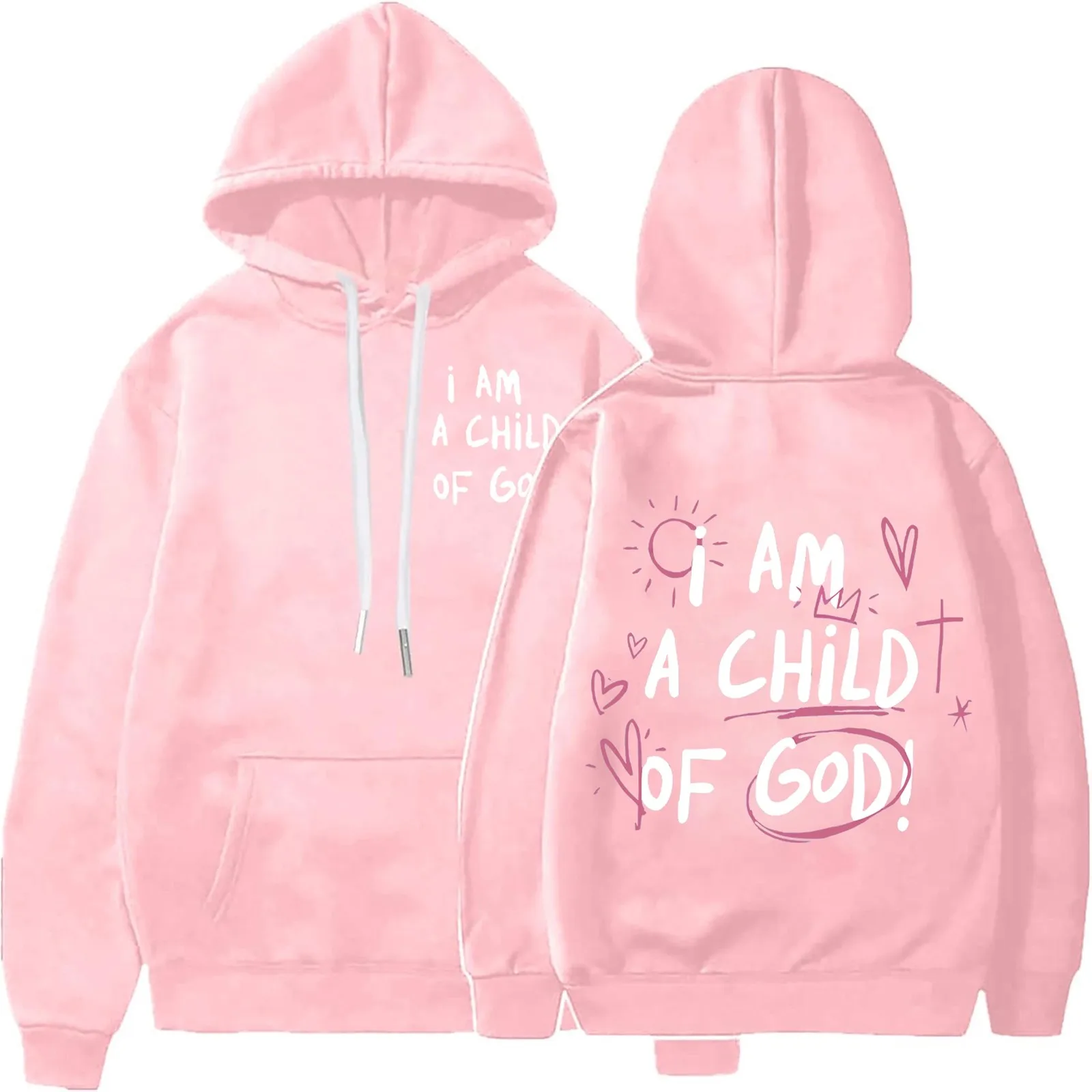 I AM A CHILD OF GOD Letter Print Women Hoodies Tops y2k Oversize Sweatshirts With Pocket Long Sleeve Drawstring Pulovers Sweater
I AM A CHILD OF GOD Letter Print Women Hoodies Tops y2k Oversize Sweatshirts With Pocket Long Sleeve Drawstring Pulovers Sweater