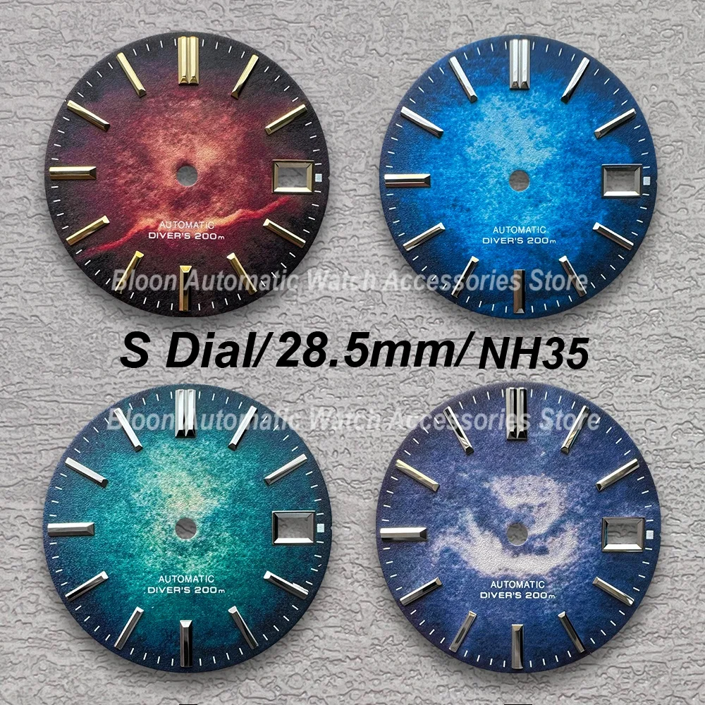 28.5mm S Logo Diving Dial Suitable For NH35/NH36/4R/7S Movement 3D Printing Colorful Calendar Watch Modification Accessories
28.5mm S Logo Diving Dial Suitable For NH35/NH36/4R/7S Movement 3D Printing Colorful Calendar Watch Modification Accessories
