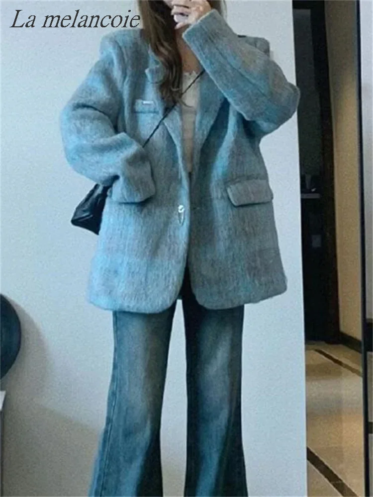 Plaid Blazer Women Autumn 2023 New Office Ladies Contrast Color Wool Loose Coats Vintage Single Button Turn Down Collar Jacket
Plaid Blazer Women Autumn 2023 New Office Ladies Contrast Color Wool Loose Coats Vintage Single Button Turn Down Collar Jacket