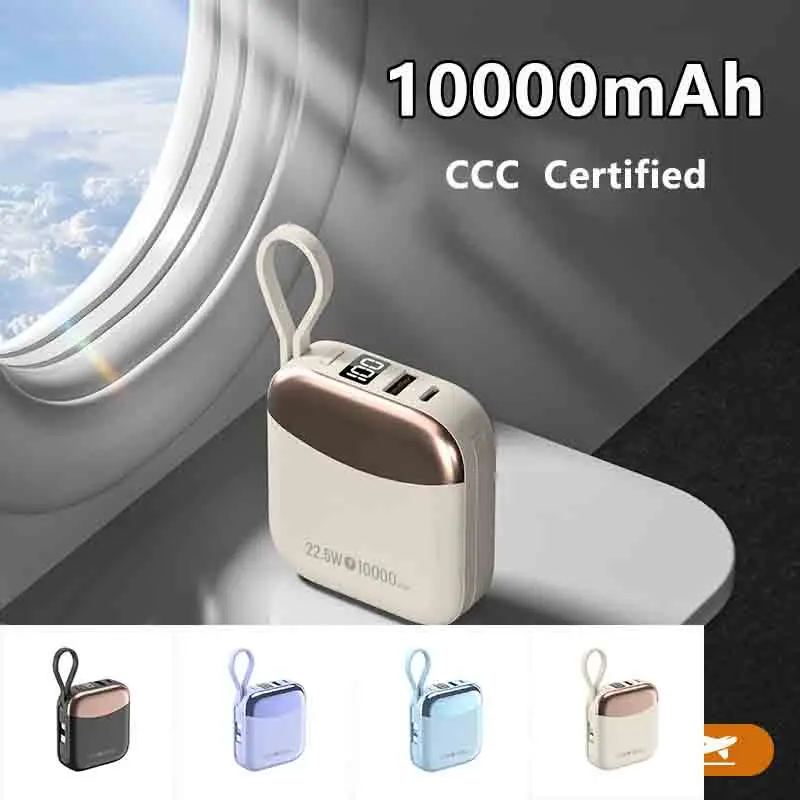 Portable 10000mAh Mini Power Bank 22.5W Fast Charging Battery for iPhone CCC Certified Charge Powerbank for Huawei Samsung Xiaom
Portable 10000mAh Mini Power Bank 22.5W Fast Charging Battery for iPhone CCC Certified Charge Powerbank for Huawei Samsung Xiaom
