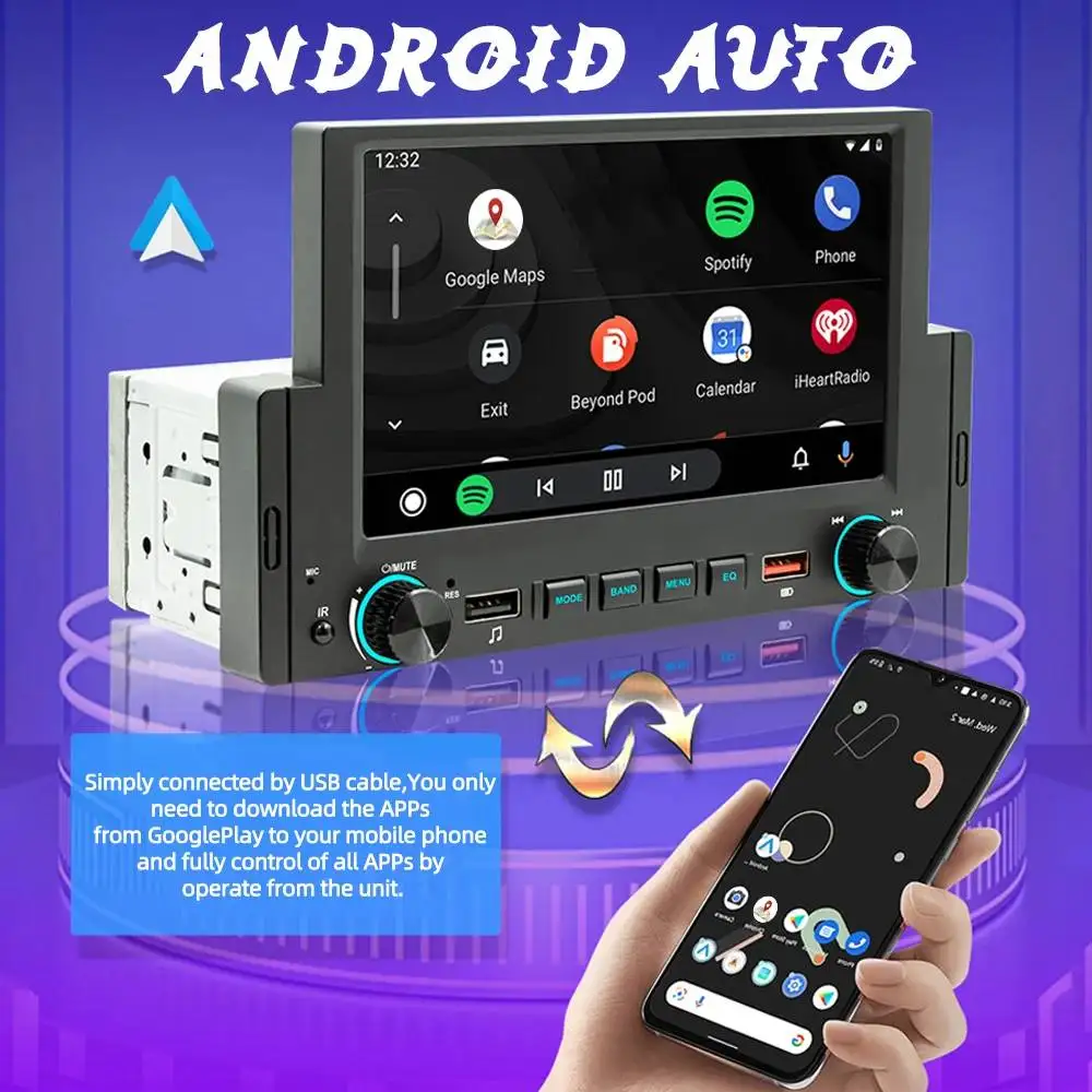 Accessories for Vehicles 1DIN 6.2" Microphone Steering Wheel Control Car MP5 Player Mirror Link Bluetooth Android AUTO/ CarPlay
Accessories for Vehicles 1DIN 6.2" Microphone Steering Wheel Control Car MP5 Player Mirror Link Bluetooth Android AUTO/ CarPlay