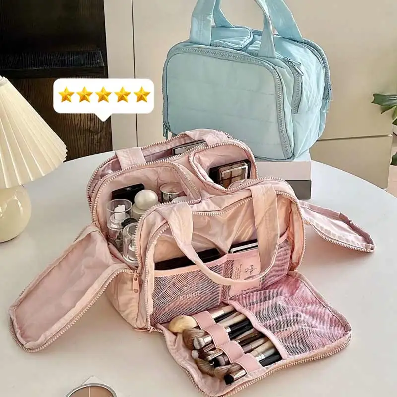 Large Capaci Double Opening Portable eup Bag Women's Cosmetic Storage Bag Travel Wa Bag Waterproof Fabric Organizer 
Large Capaci Double Opening Portable eup Bag Women's Cosmetic Storage Bag Travel Wa Bag Waterproof Fabric Organizer