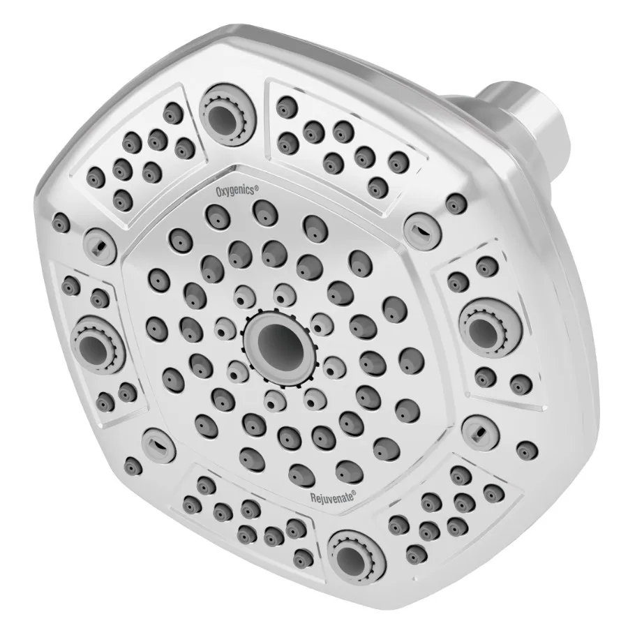 Rejuvenate Chrome Fixed Shower Head with 8 Settings and 4.75-Inch Spray Face
Rejuvenate Chrome Fixed Shower Head with 8 Settings and 4.75-Inch Spray Face