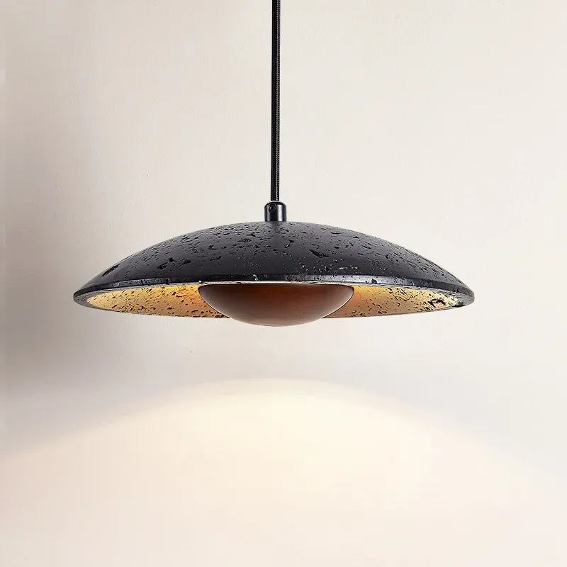 Mid-century luxury black travertine UFO pendant lamp Italian minimalism for bedroom bedside bar counter small hanging light
Mid-century luxury black travertine UFO pendant lamp Italian minimalism for bedroom bedside bar counter small hanging light