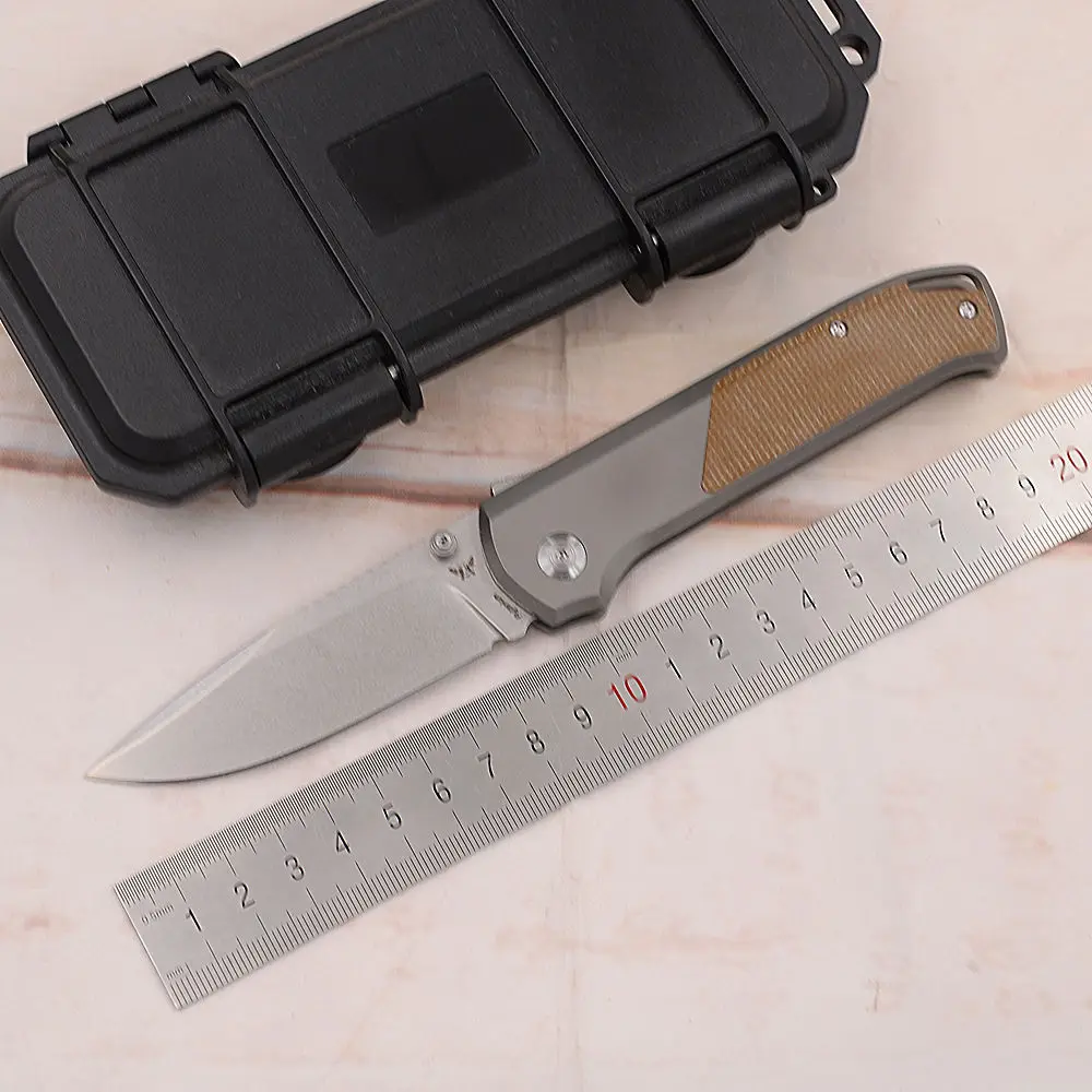 Flytanium Arcade Shark JUFULE Made Titanium Micarta Ceramic Bearings Pocket EDC Tool Camping Hunting Fish Outdoor Folding Knife
Flytanium Arcade Shark JUFULE Made Titanium Micarta Ceramic Bearings Pocket EDC Tool Camping Hunting Fish Outdoor Folding Knife