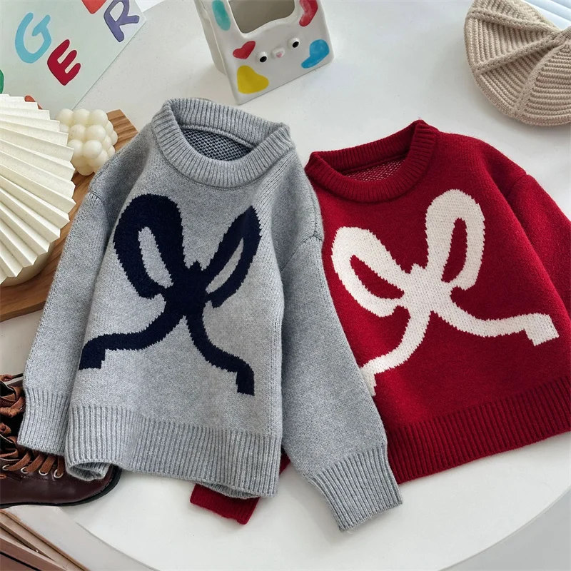 Girls Autumn Sweater Children's Winter Jumper 2025 New Kids Fashion Bow Knitted Coats Teenager Thickened Casual Clothing 2-12Y
Girls Autumn Sweater Children's Winter Jumper 2025 New Kids Fashion Bow Knitted Coats Teenager Thickened Casual Clothing 2-12Y