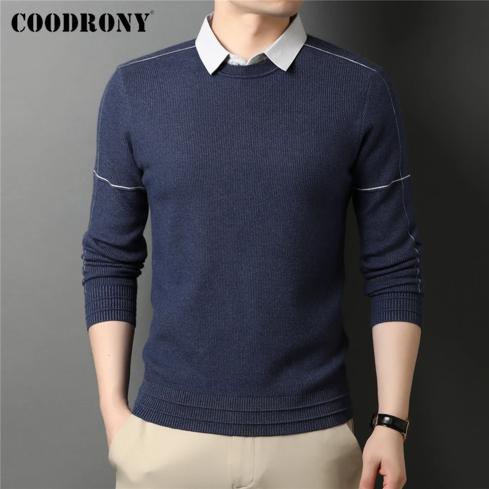COODRONY Twinset Pullover Men Autumn Winter Thick Warm Knitted Sweater Men Clothing Business Shirt Collar Two-Piece Dress Z1059
COODRONY Twinset Pullover Men Autumn Winter Thick Warm Knitted Sweater Men Clothing Business Shirt Collar Two-Piece Dress Z1059