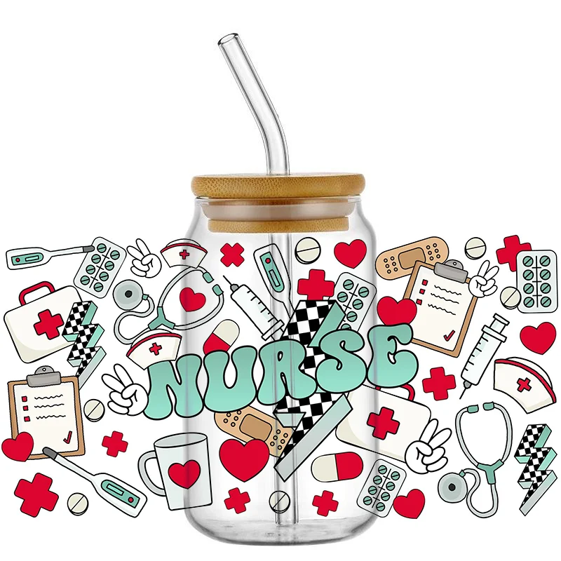 Teacher Pattern Sticker For Libbey 16oz Can Glass 3D Waterproof UV DTF Coffee Can Wrap Nurse Design Wrap
Teacher Pattern Sticker For Libbey 16oz Can Glass 3D Waterproof UV DTF Coffee Can Wrap Nurse Design Wrap