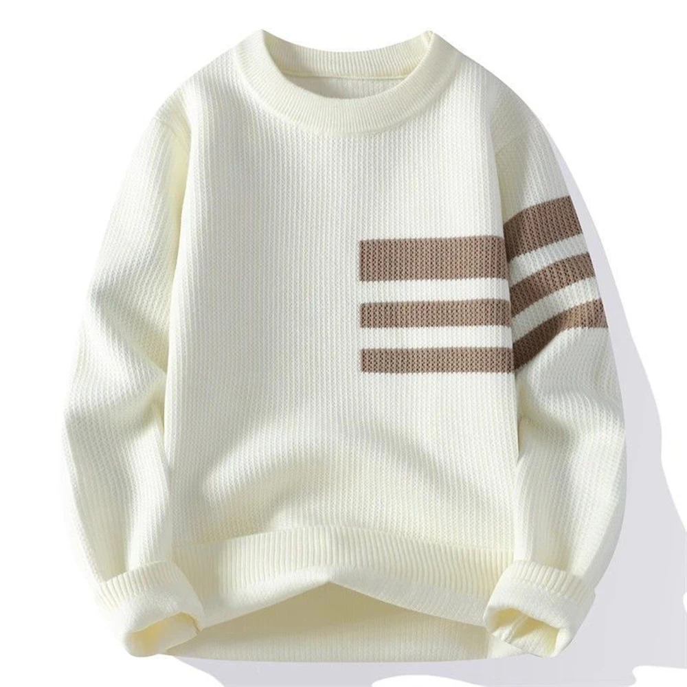 Mens Sweater Striped Knitted Sweater Streetwear Fashion Youth Trend Campus Couple Versatile Long-Sleeve Tops Men'S Clothing 2024
Mens Sweater Striped Knitted Sweater Streetwear Fashion Youth Trend Campus Couple Versatile Long-Sleeve Tops Men'S Clothing 2024