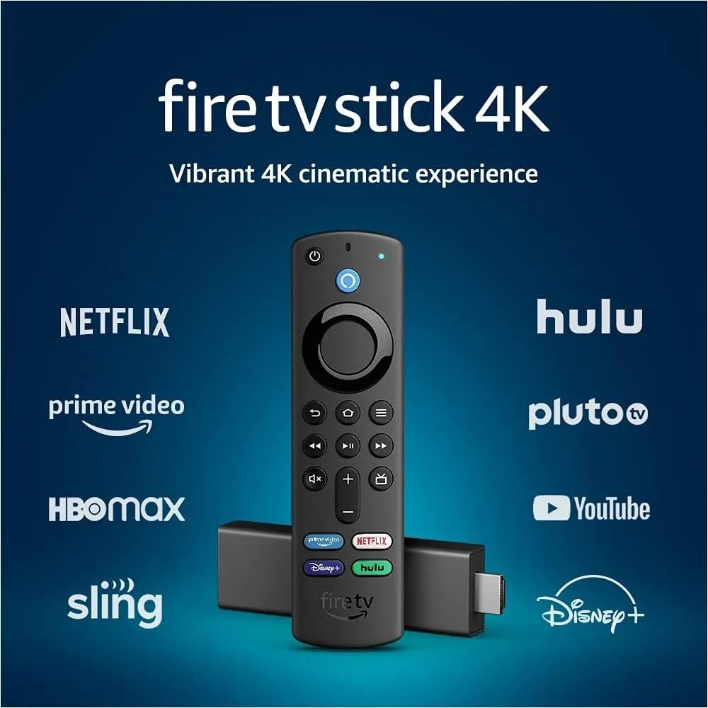 US Shipping Fire TV Stick 4K Streaming Device with Alexa Voice Remote & Dolby Vision
US Shipping Fire TV Stick 4K Streaming Device with Alexa Voice Remote & Dolby Vision