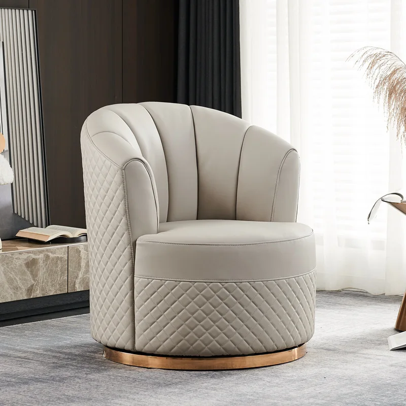 Modern light luxury small apartment living room three sofa chairs bedroom leisure chair rotating single sofa Italian leather sof
Modern light luxury small apartment living room three sofa chairs bedroom leisure chair rotating single sofa Italian leather sof