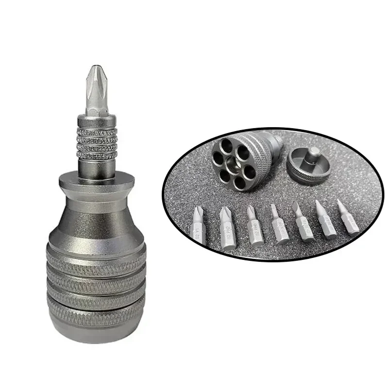 1 PC Multifunctional Titanium Alloy Screwdriver Small Steel Gun Design Palm Screwdriver for Decompression Aluminum Screwdrivers
1 PC Multifunctional Titanium Alloy Screwdriver Small Steel Gun Design Palm Screwdriver for Decompression Aluminum Screwdrivers