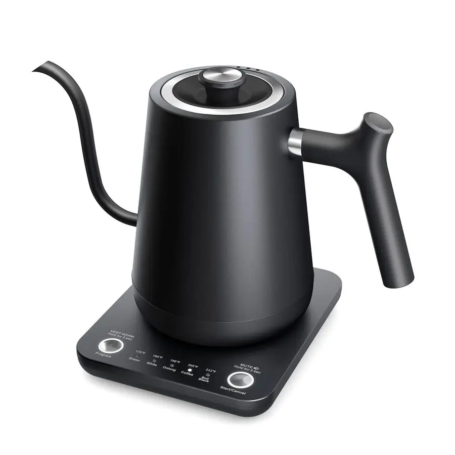 Electric Tea Kettle PourOver Kettle for Coffee, with 5 Variable Presets, 100 Stainless Steel Inner, with Keep Warm and Mute Func
Electric Tea Kettle PourOver Kettle for Coffee, with 5 Variable Presets, 100 Stainless Steel Inner, with Keep Warm and Mute Func