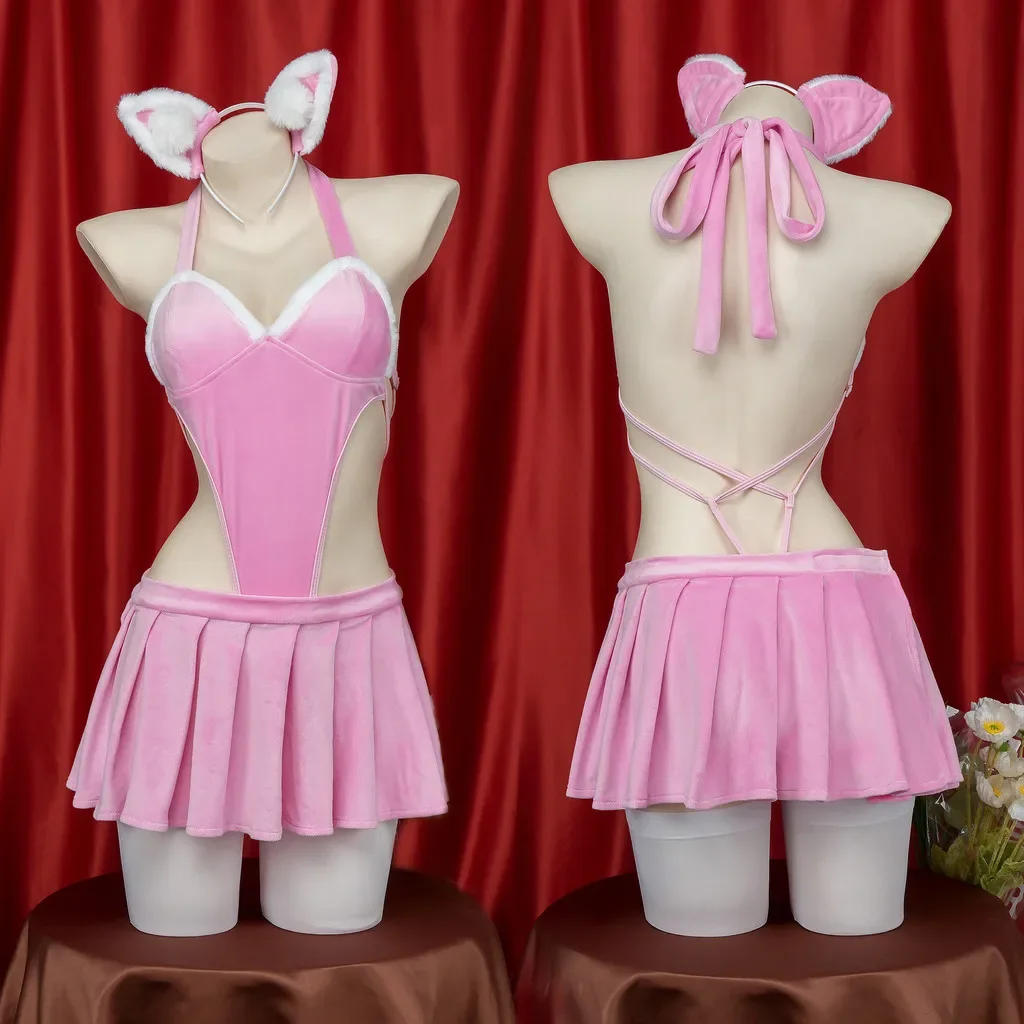 Women Lingerie Exotic Sets Home Sleeping Nightwear One-piece Bodysuit Skirt Rabbit Ear Headband Bunny Cosplay Role Play Uniform
Women Lingerie Exotic Sets Home Sleeping Nightwear One-piece Bodysuit Skirt Rabbit Ear Headband Bunny Cosplay Role Play Uniform