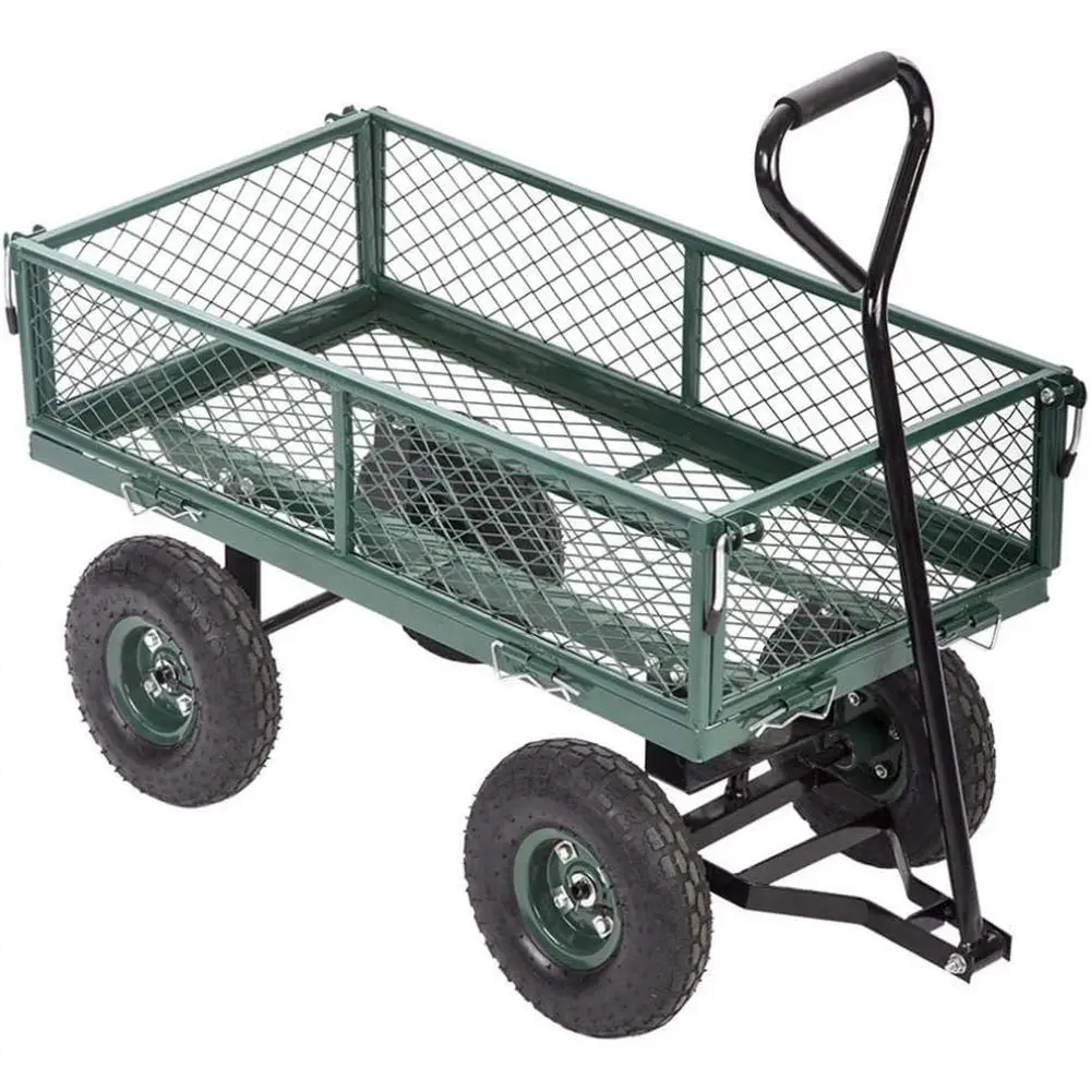 Heavy-Duty Steel Garden Cart, 400 lbs Capacity, 34 H x 40 L x 18 W for Outdoor Transport
Heavy-Duty Steel Garden Cart, 400 lbs Capacity, 34 H x 40 L x 18 W for Outdoor Transport