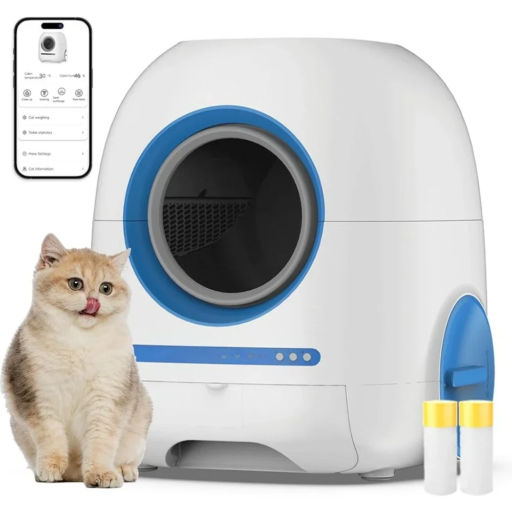 Automatic cat litter box, large capacity litter box with app control, odor removal
Automatic cat litter box, large capacity litter box with app control, odor removal