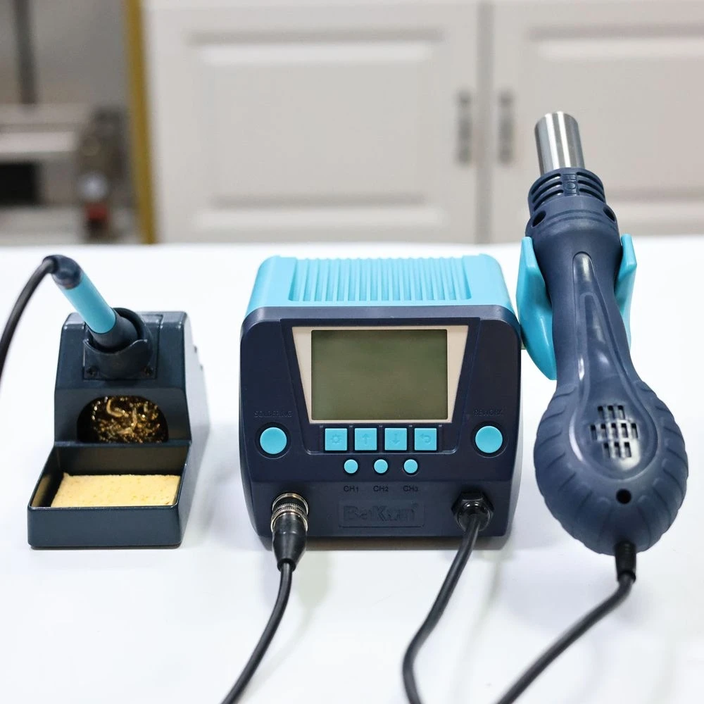 BK881 hot air gun disassembly soldering station 2-in-1 electric soldering iron lead-free station
BK881 hot air gun disassembly soldering station 2-in-1 electric soldering iron lead-free station